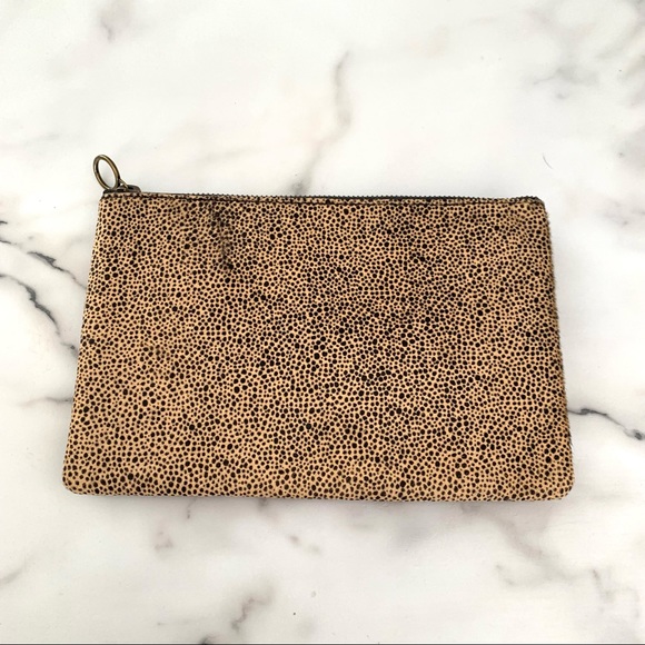 NWT Madewell Leather Pouch Clutch: Dotted Calf Hair Edition - Picture 4 of 7